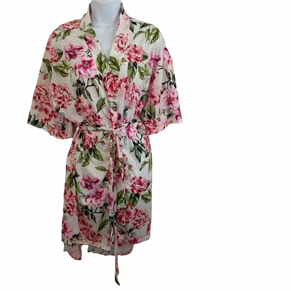 Show Me Your Mumu Brie Pink Floral Belted Robe OS Sleepwear Loungewear